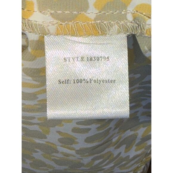 Anthropologie Current Air Leopard Animal Print Tie Neck Blouse - Picture 4 of 8